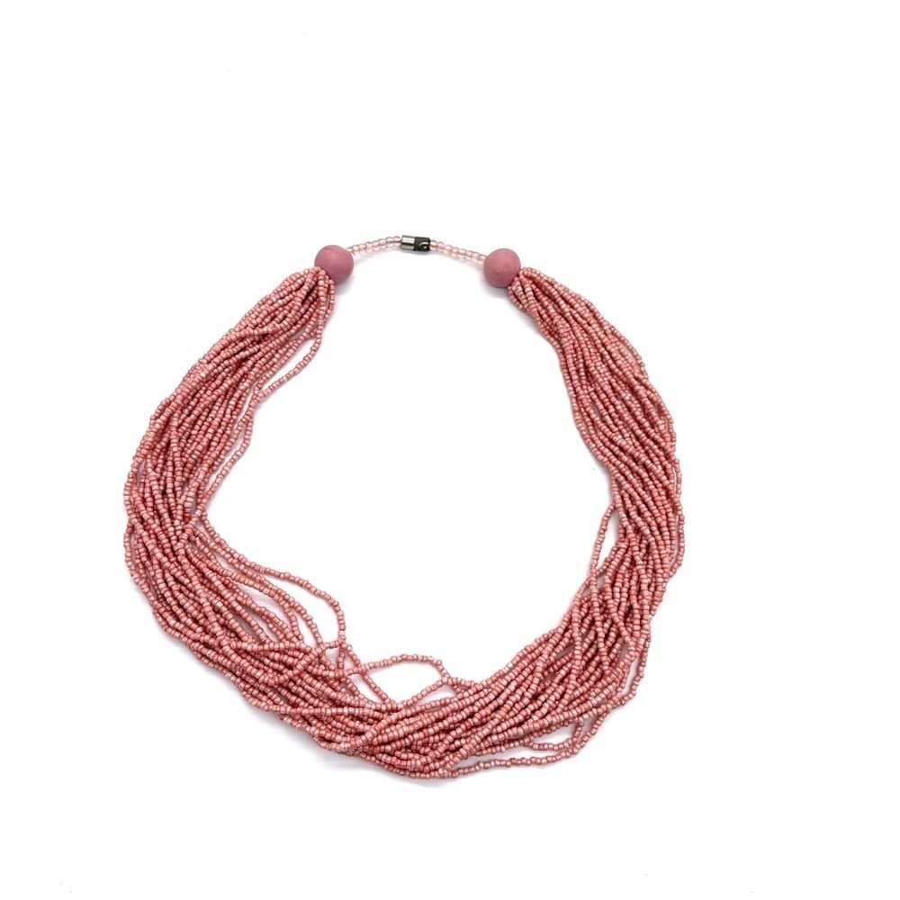 Multi Strand Beads Necklace 18 inches Long